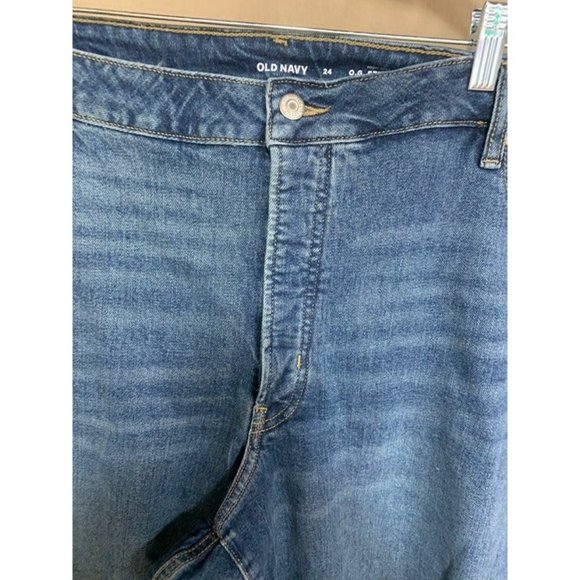NWT-Old Navy Plus Size High-Waisted OG Straight Ripped Jeans for Women - Size 24 - Picture 3 of 7